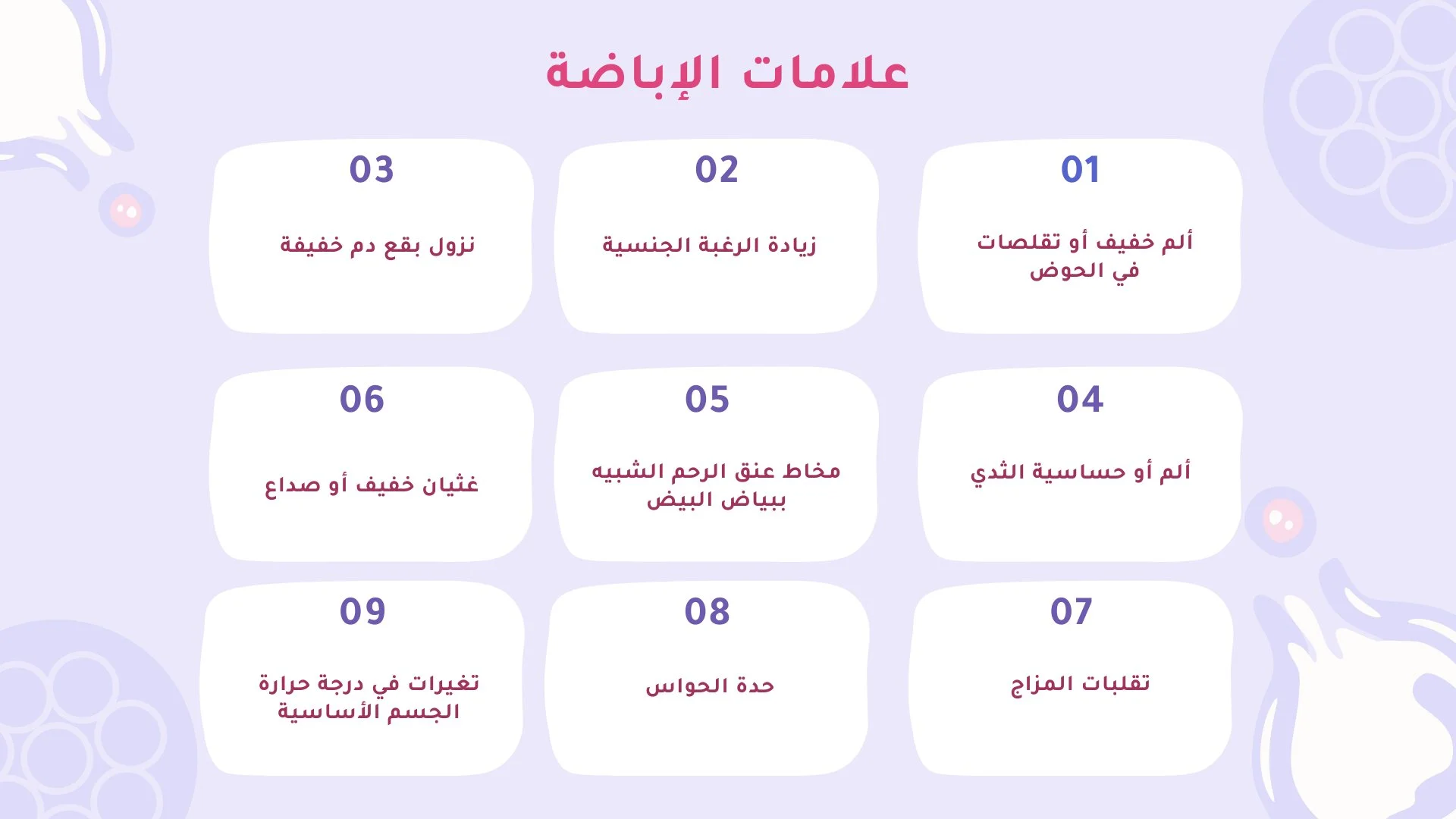 علامات الإباضة